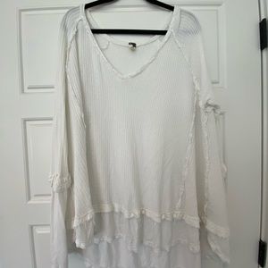 We the Free long sleeve waffle knit Shirt